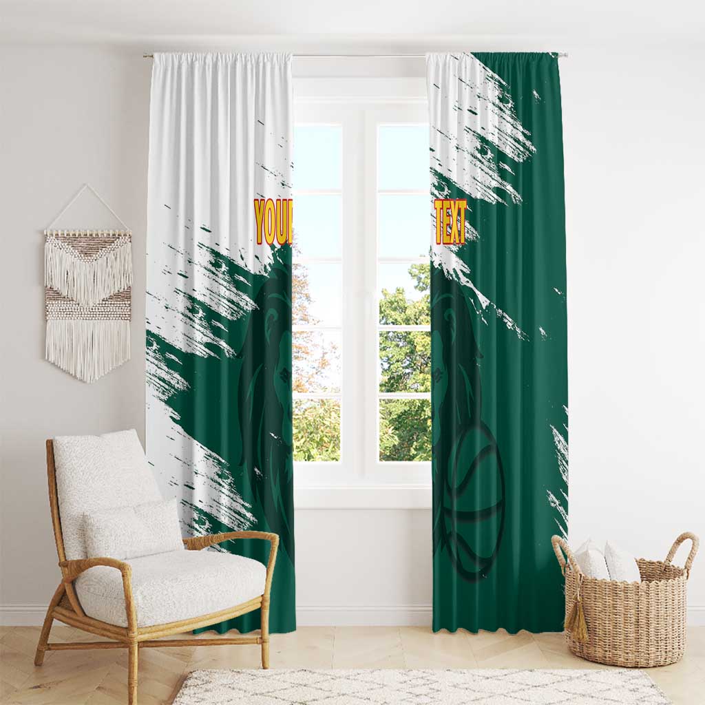 Cameroon Basketball Custom Window Curtain Come On Indomitable Lions - Wonder Print Shop