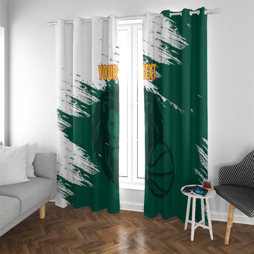 Cameroon Basketball Custom Window Curtain Come On Indomitable Lions - Wonder Print Shop
