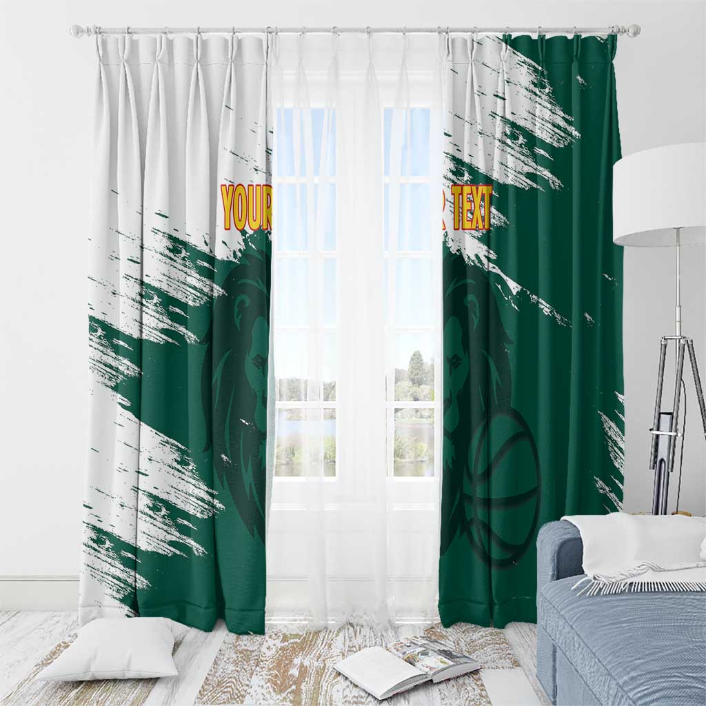 Cameroon Basketball Custom Window Curtain Come On Indomitable Lions - Wonder Print Shop