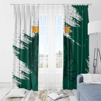 Cameroon Basketball Custom Window Curtain Come On Indomitable Lions - Wonder Print Shop