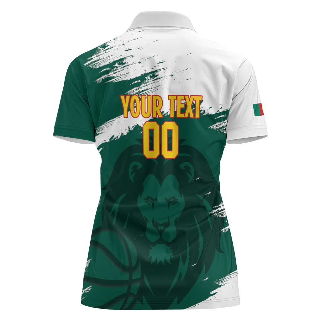 Cameroon Basketball Custom Women Polo Shirt Come On Indomitable Lions - Wonder Print Shop