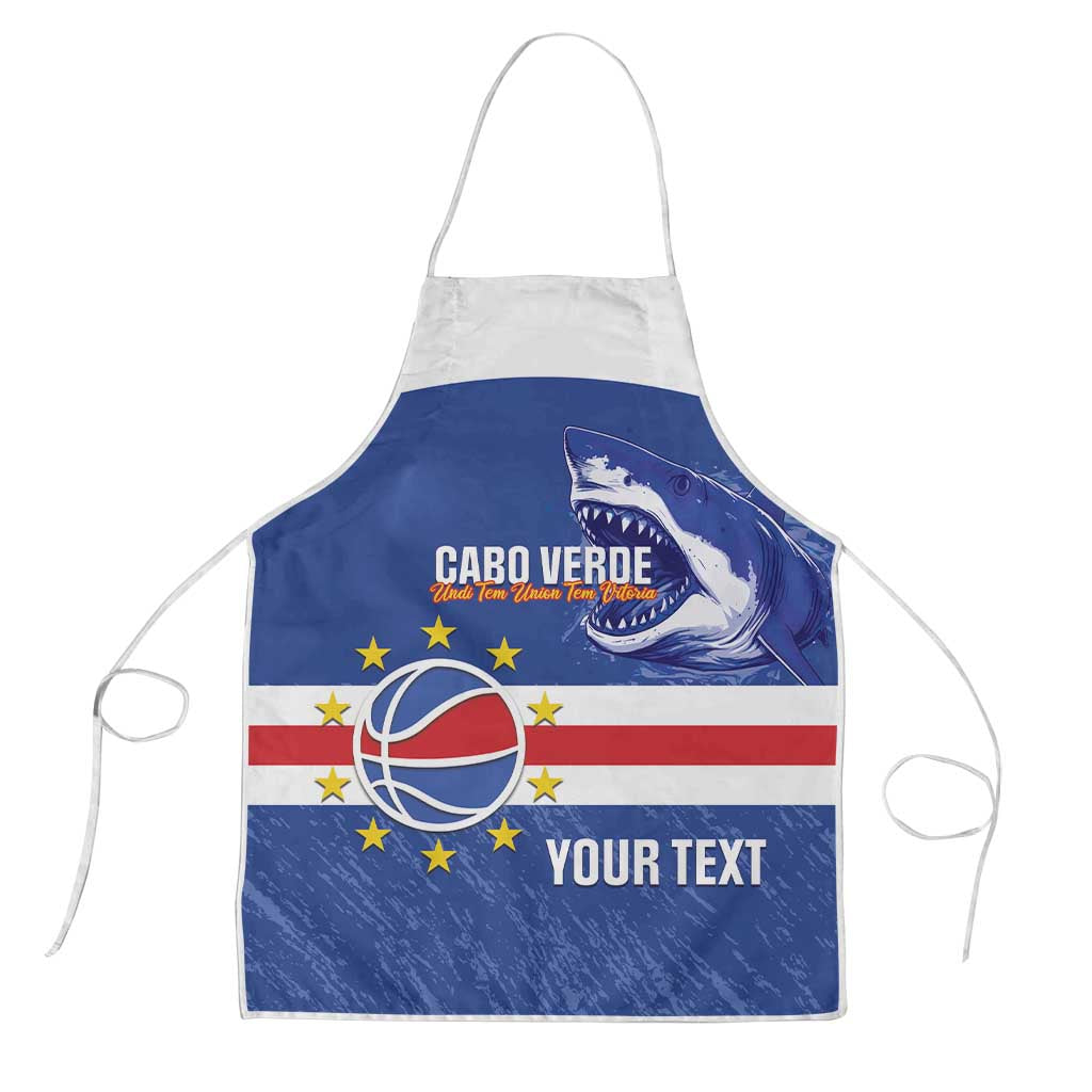 Cape Verde Basketball Custom Apron Come On Blue Sharks - Wonder Print Shop