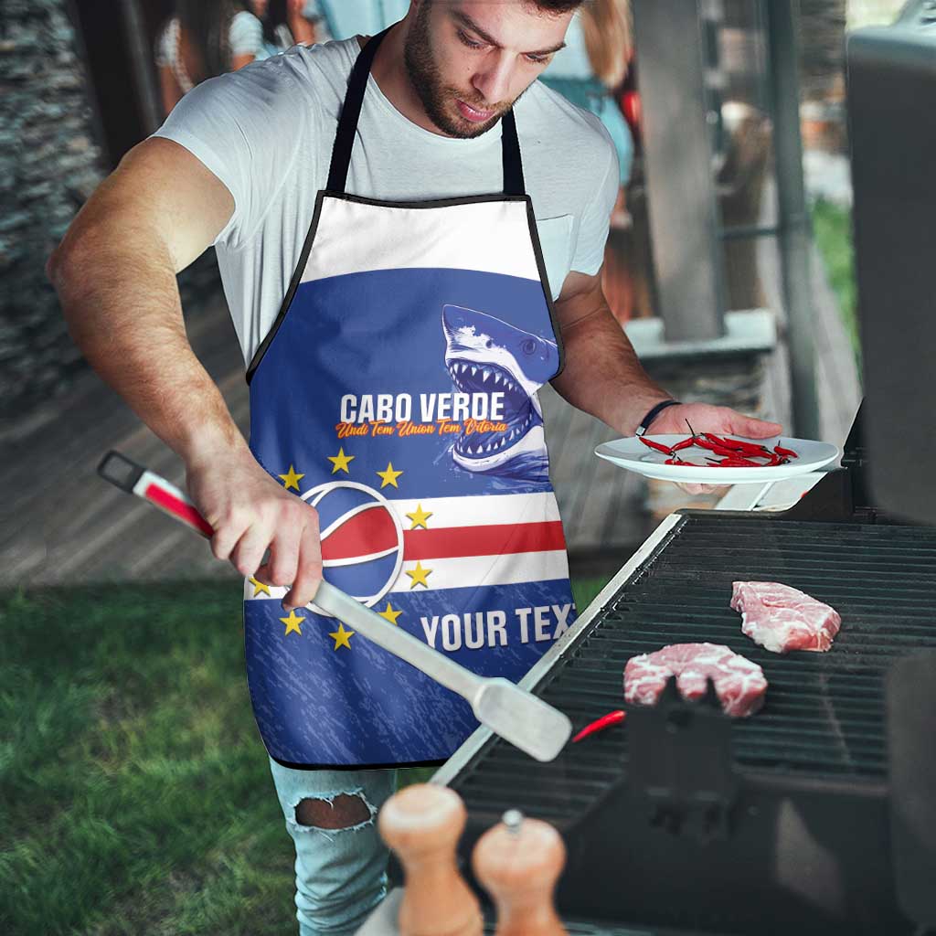 Cape Verde Basketball Custom Apron Come On Blue Sharks - Wonder Print Shop