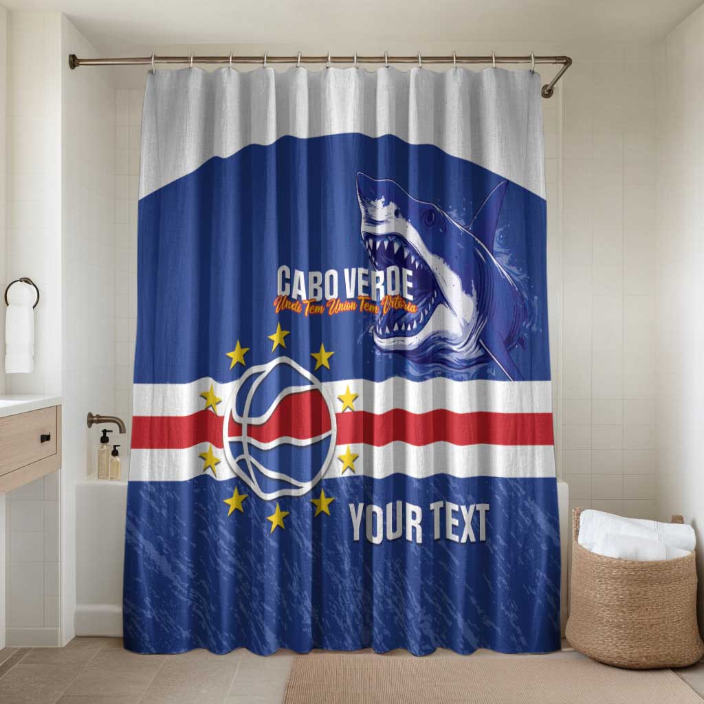 Cape Verde Basketball Custom Bathroom Set Come On Blue Sharks - Wonder Print Shop