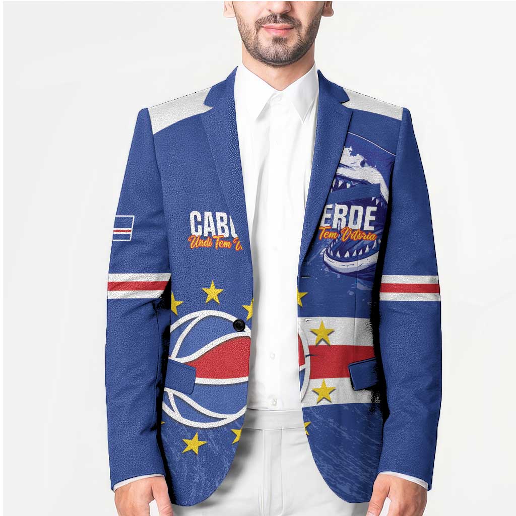 Cape Verde Basketball Custom Blazer Come On Blue Sharks - Wonder Print Shop