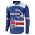 Cape Verde Basketball Custom Button Sweatshirt Come On Blue Sharks - Wonder Print Shop