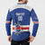 Cape Verde Basketball Custom Button Sweatshirt Come On Blue Sharks - Wonder Print Shop