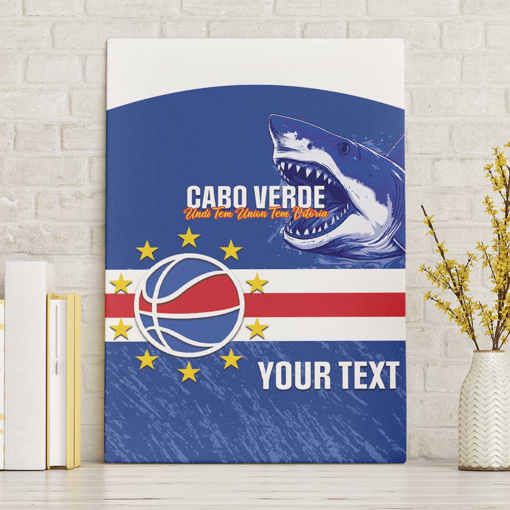 Cape Verde Basketball Custom Canvas Wall Art Come On Blue Sharks - Wonder Print Shop