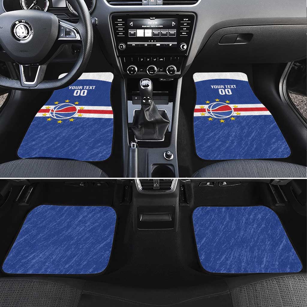 Cape Verde Basketball Custom Car Mats Come On Blue Sharks - Wonder Print Shop