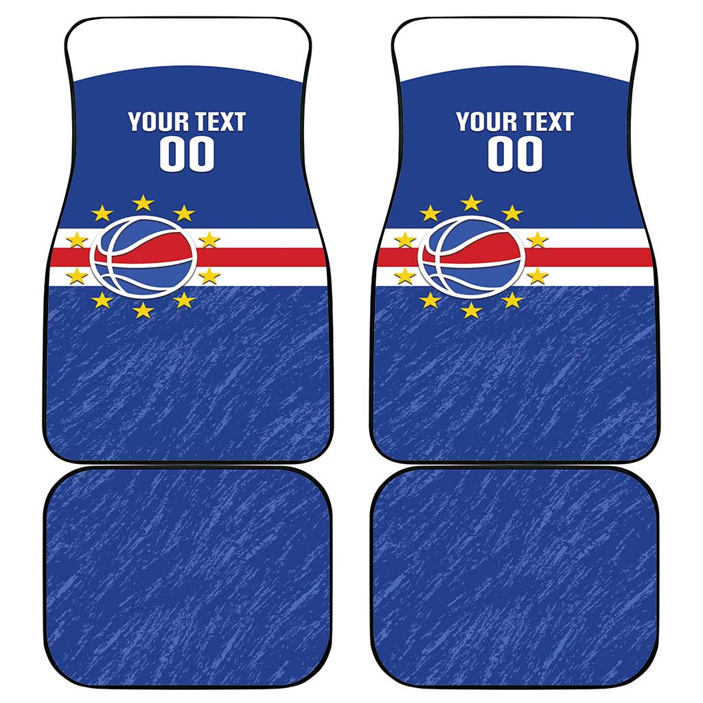 Cape Verde Basketball Custom Car Mats Come On Blue Sharks - Wonder Print Shop