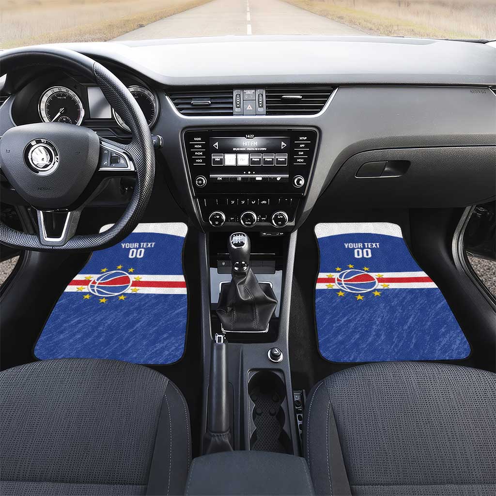 Cape Verde Basketball Custom Car Mats Come On Blue Sharks - Wonder Print Shop