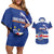 Cape Verde Basketball Custom Couples Matching Off Shoulder Short Dress and Hawaiian Shirt Come On Blue Sharks - Wonder Print Shop