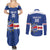 Cape Verde Basketball Custom Couples Matching Summer Maxi Dress and Long Sleeve Button Shirt Come On Blue Sharks - Wonder Print Shop