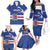 Cape Verde Basketball Custom Family Matching Off The Shoulder Long Sleeve Dress and Hawaiian Shirt Come On Blue Sharks - Wonder Print Shop