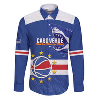 Cape Verde Basketball Custom Family Matching Off The Shoulder Long Sleeve Dress and Hawaiian Shirt Come On Blue Sharks - Wonder Print Shop