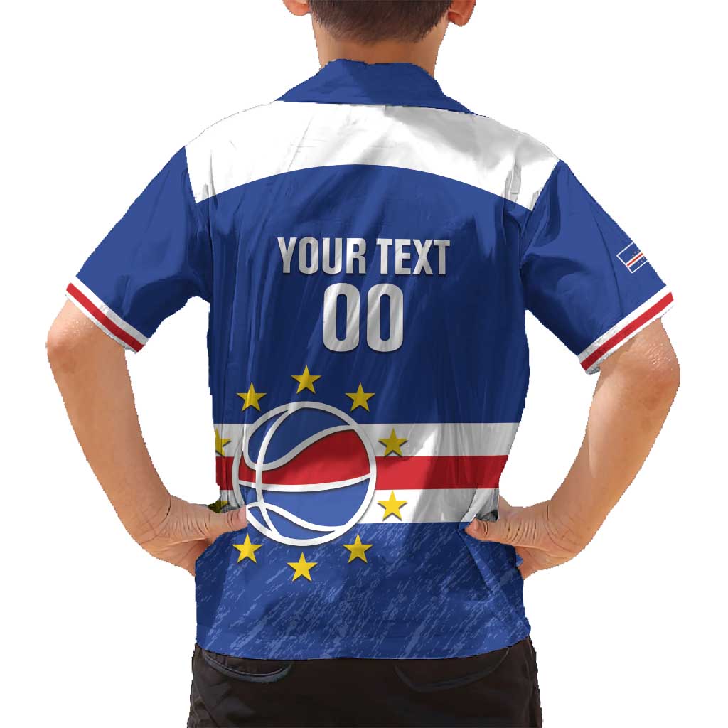 Cape Verde Basketball Custom Family Matching Puletasi and Hawaiian Shirt Come On Blue Sharks - Wonder Print Shop