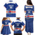 Cape Verde Basketball Custom Family Matching Puletasi and Hawaiian Shirt Come On Blue Sharks - Wonder Print Shop
