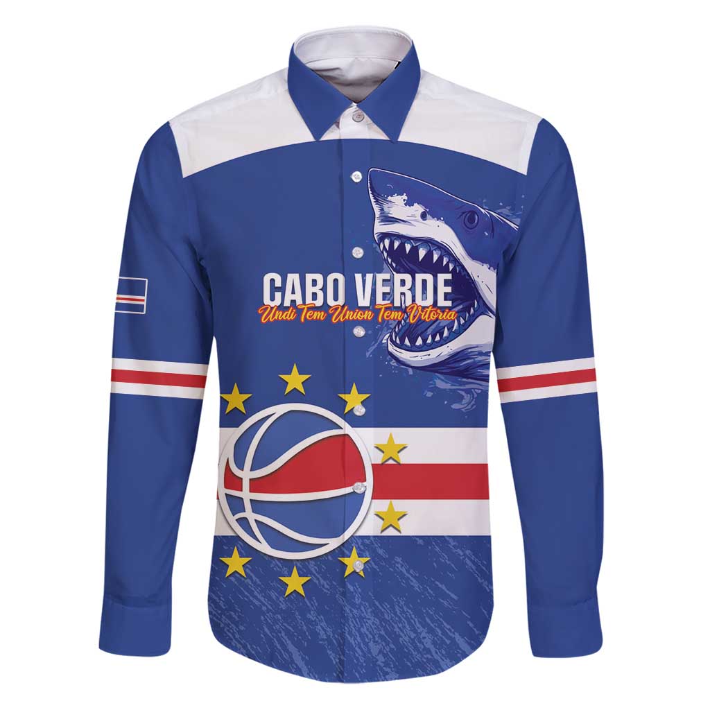 Cape Verde Basketball Custom Family Matching Puletasi and Hawaiian Shirt Come On Blue Sharks - Wonder Print Shop