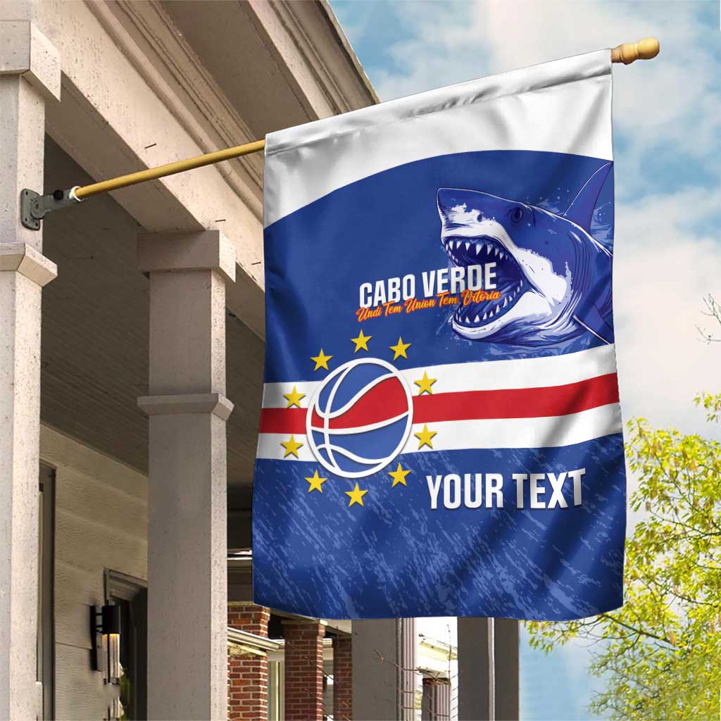 Cape Verde Basketball Custom Garden Flag Come On Blue Sharks - Wonder Print Shop