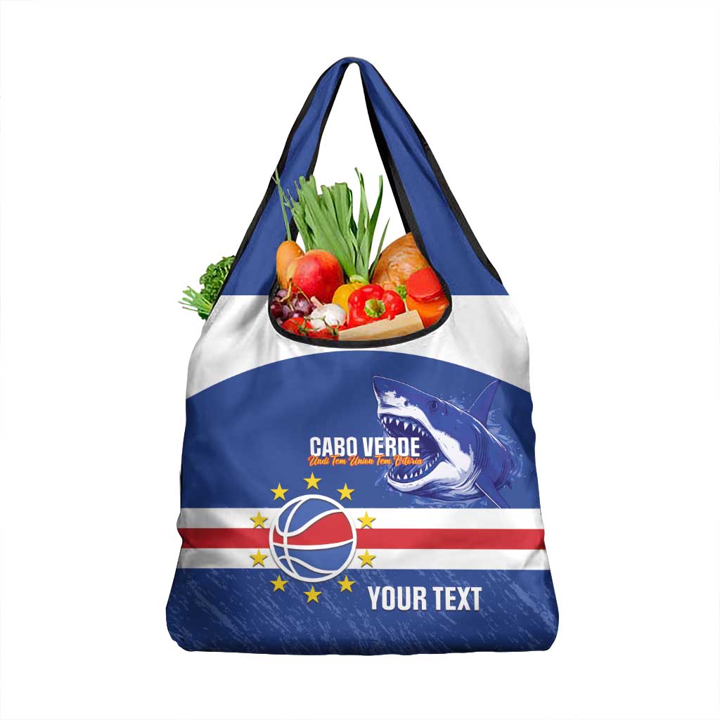 Cape Verde Basketball Custom Grocery Bag Come On Blue Sharks - Wonder Print Shop