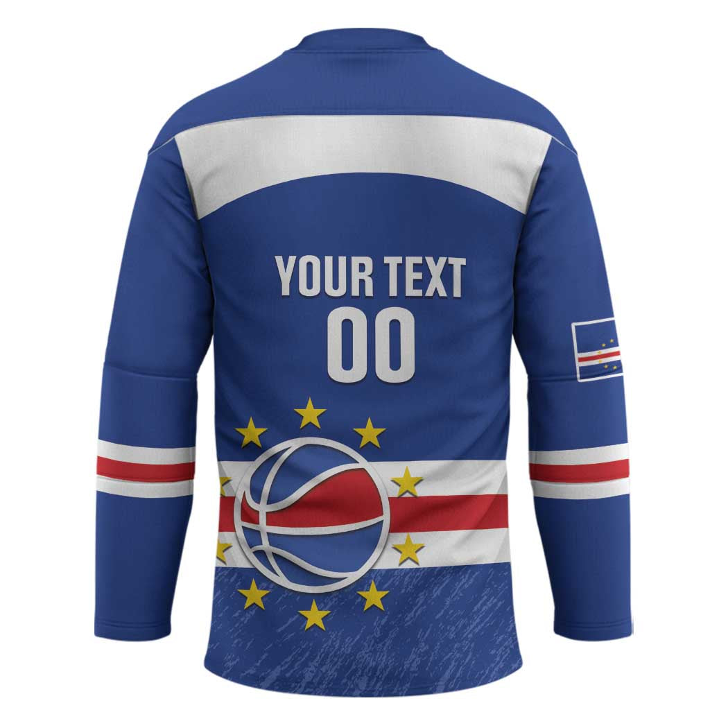 Cape Verde Basketball Custom Hockey Jersey Come On Blue Sharks - Wonder Print Shop