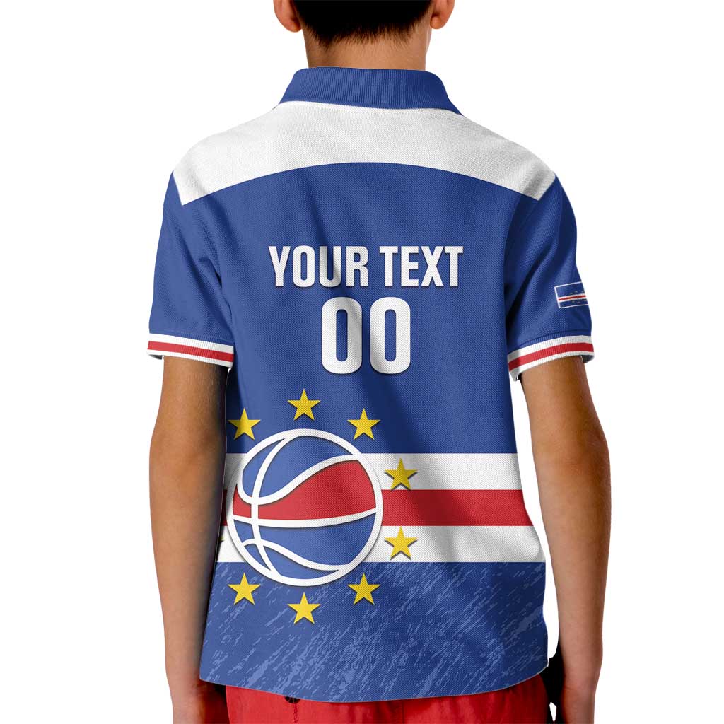 Cape Verde Basketball Custom Kid Polo Shirt Come On Blue Sharks - Wonder Print Shop