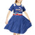 Cape Verde Basketball Custom Kid Short Sleeve Dress Come On Blue Sharks - Wonder Print Shop