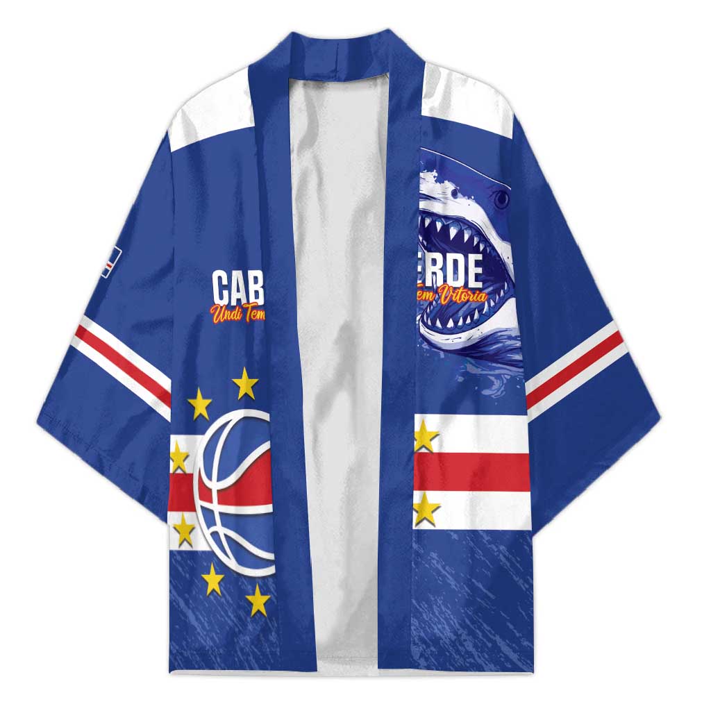 Cape Verde Basketball Custom Kimono Come On Blue Sharks - Wonder Print Shop