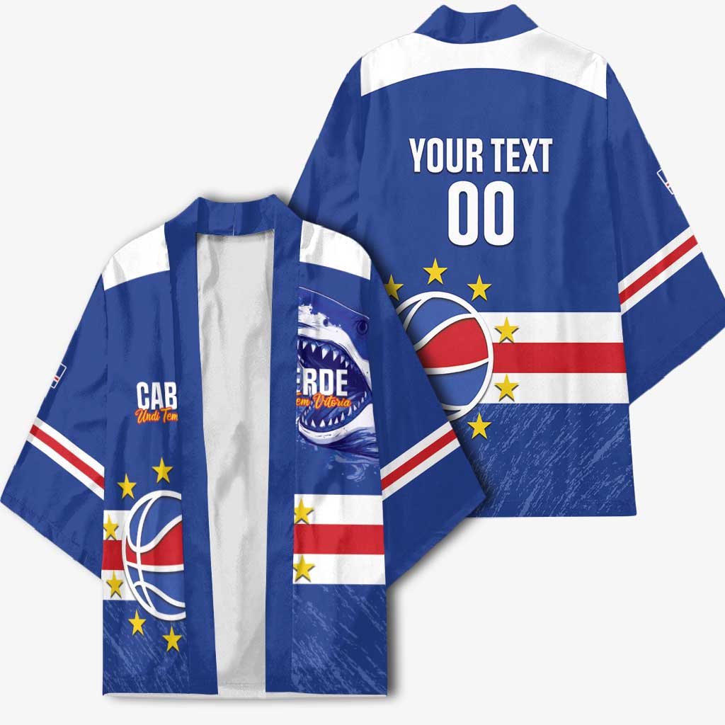 Cape Verde Basketball Custom Kimono Come On Blue Sharks - Wonder Print Shop