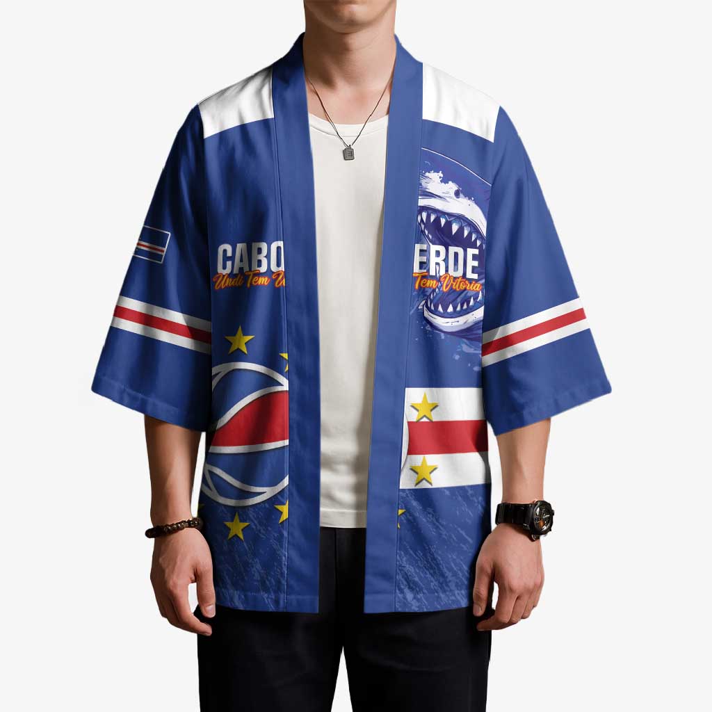 Cape Verde Basketball Custom Kimono Come On Blue Sharks - Wonder Print Shop