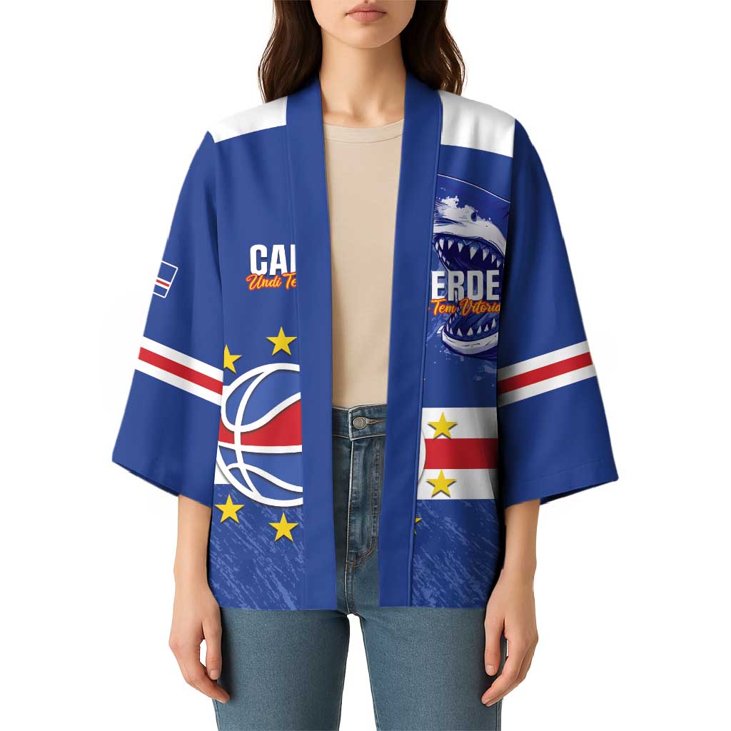 Cape Verde Basketball Custom Kimono Come On Blue Sharks - Wonder Print Shop