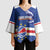 Cape Verde Basketball Custom Kimono Sleeve Blouse Come On Blue Sharks - Wonder Print Shop