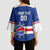 Cape Verde Basketball Custom Kimono Sleeve Blouse Come On Blue Sharks - Wonder Print Shop