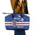 Cape Verde Basketball Custom Leather Tote Bag Come On Blue Sharks - Wonder Print Shop