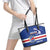 Cape Verde Basketball Custom Leather Tote Bag Come On Blue Sharks - Wonder Print Shop
