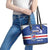 Cape Verde Basketball Custom Leather Tote Bag Come On Blue Sharks - Wonder Print Shop