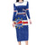 Cape Verde Basketball Custom Long Sleeve Bodycon Dress Come On Blue Sharks - Wonder Print Shop