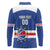 Cape Verde Basketball Custom Long Sleeve Polo Shirt Come On Blue Sharks - Wonder Print Shop