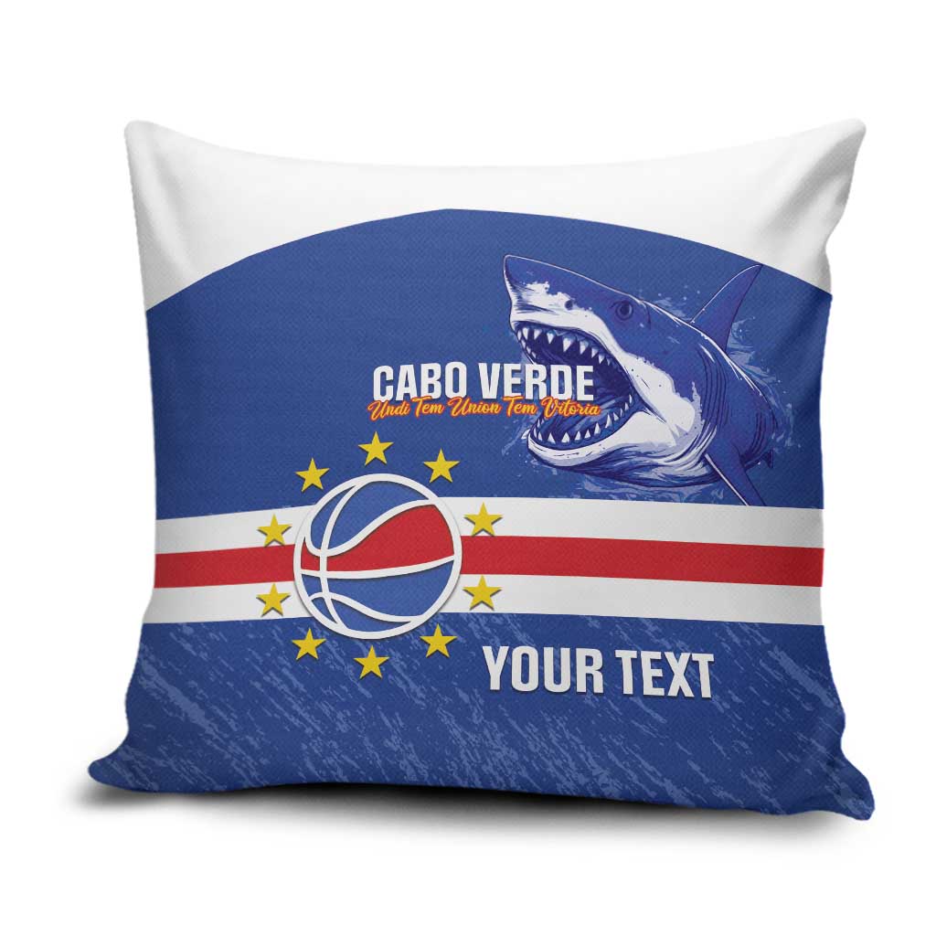 Cape Verde Basketball Custom Pillow Cover Come On Blue Sharks - Wonder Print Shop