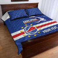 Cape Verde Basketball Custom Quilt Bed Set Come On Blue Sharks - Wonder Print Shop