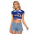 Cape Verde Basketball Custom Raglan Cropped T Shirt Come On Blue Sharks - Wonder Print Shop