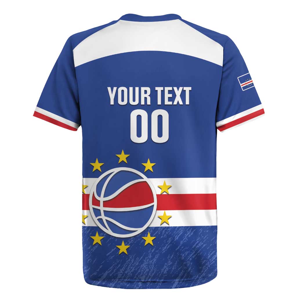 Cape Verde Basketball Custom Rugby Jersey Come On Blue Sharks - Wonder Print Shop