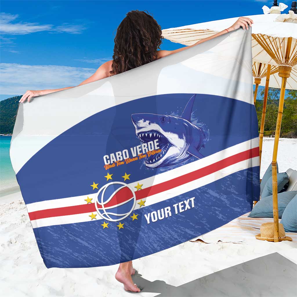 Cape Verde Basketball Custom Sarong Come On Blue Sharks - Wonder Print Shop