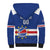 Cape Verde Basketball Custom Sherpa Hoodie Come On Blue Sharks - Wonder Print Shop