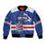 Cape Verde Basketball Custom Sleeve Zip Bomber Jacket Come On Blue Sharks - Wonder Print Shop