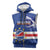Cape Verde Basketball Custom Sleeveless Zip Hoodie Come On Blue Sharks - Wonder Print Shop