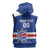 Cape Verde Basketball Custom Sleeveless Zip Hoodie Come On Blue Sharks - Wonder Print Shop