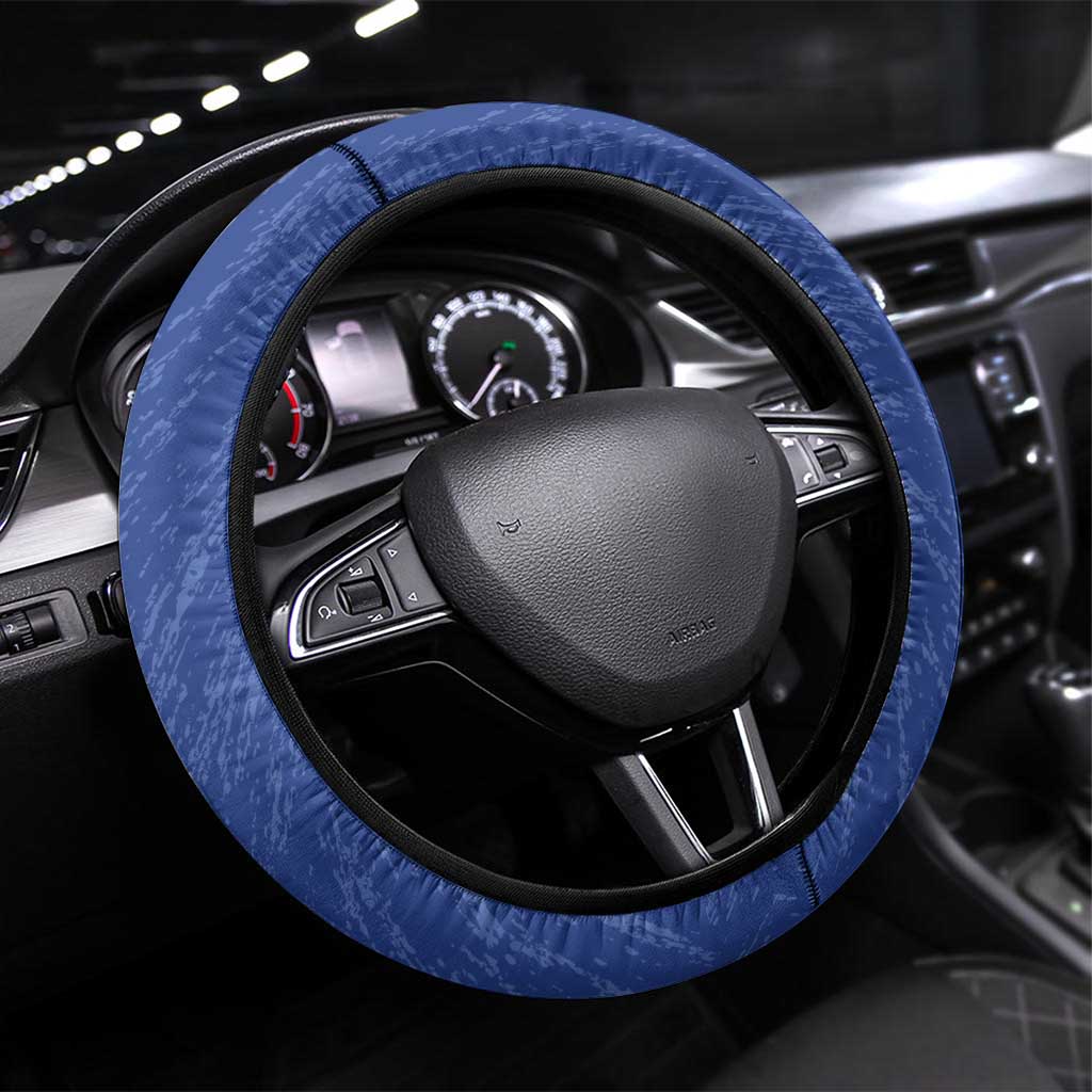 Cape Verde Basketball Steering Wheel Cover Come On Blue Sharks - Wonder Print Shop