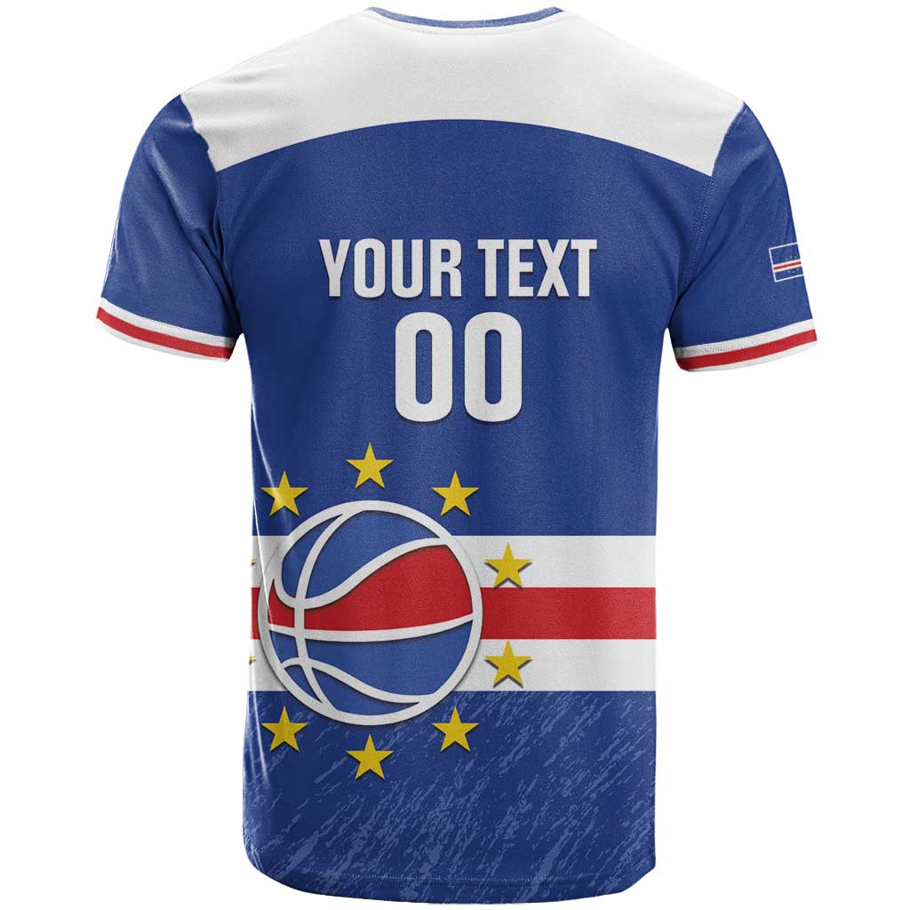 Cape Verde Basketball Custom T Shirt Come On Blue Sharks - Wonder Print Shop