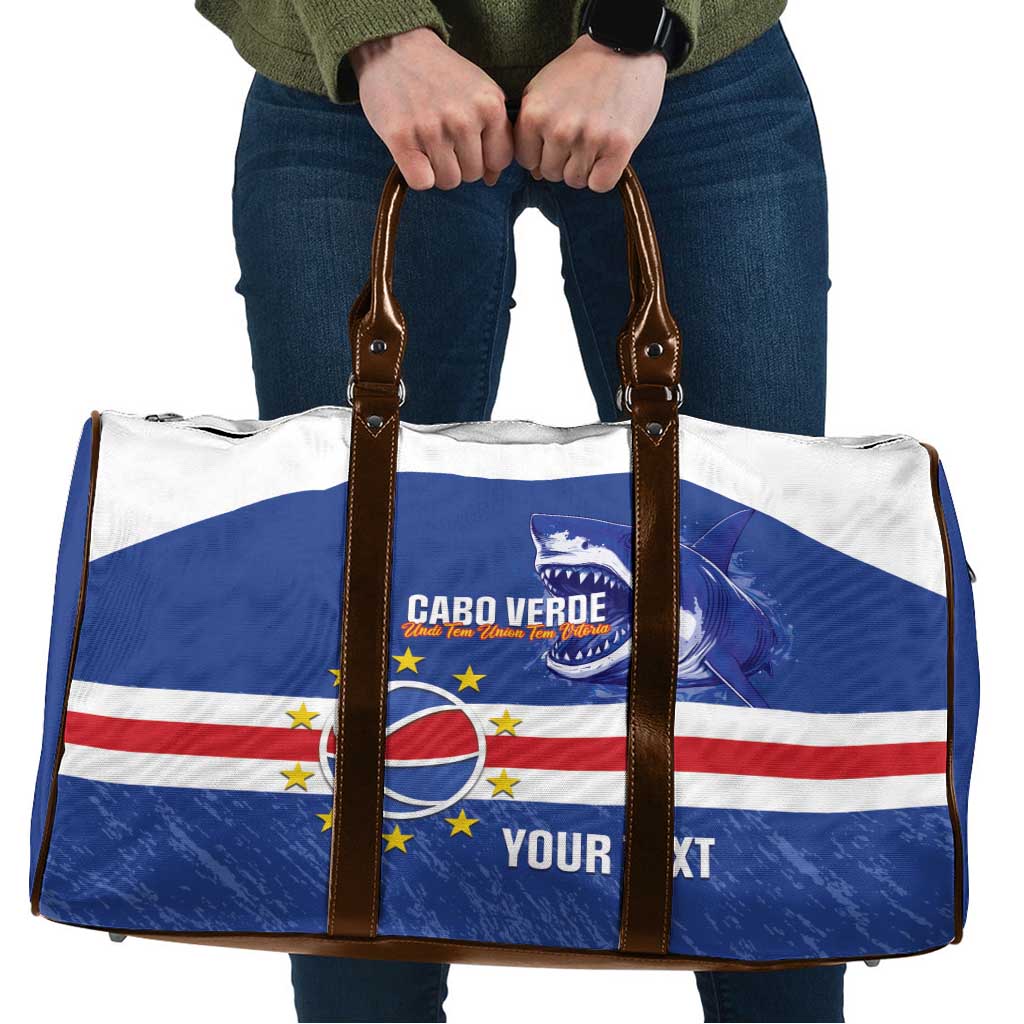 Cape Verde Basketball Custom Travel Bag Come On Blue Sharks - Wonder Print Shop